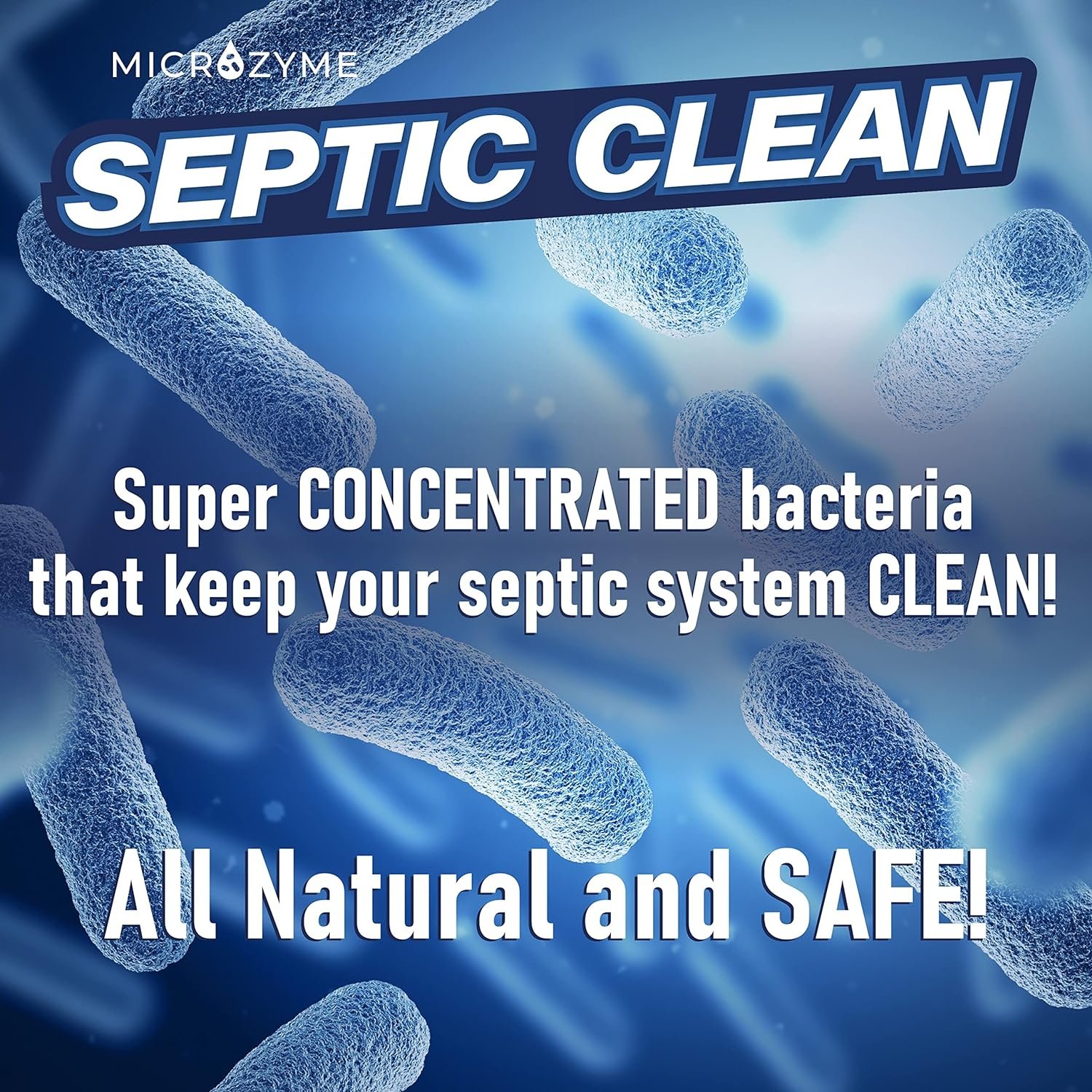 Microzyme SEPTIC CLEAN | Septic Tank Cleaner Treatment Packets with Bacteria | 6-month Supply of Water Soluble Packets for a Healthy Septic System