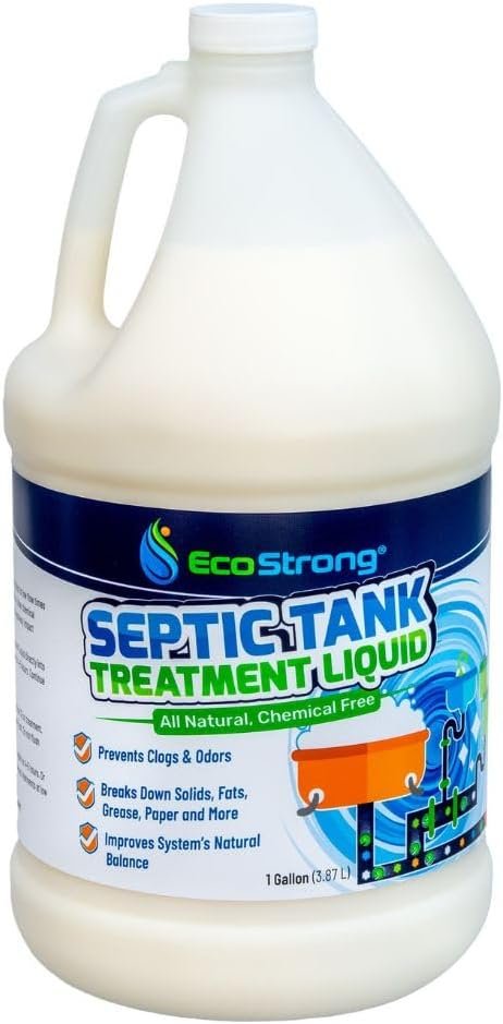 Septic Tank Treatment -1 Gallon Professional Grade Liquid | Live Bacteria  Enzyme Formula - Erase Septic Odor  Prevent Septic Backups